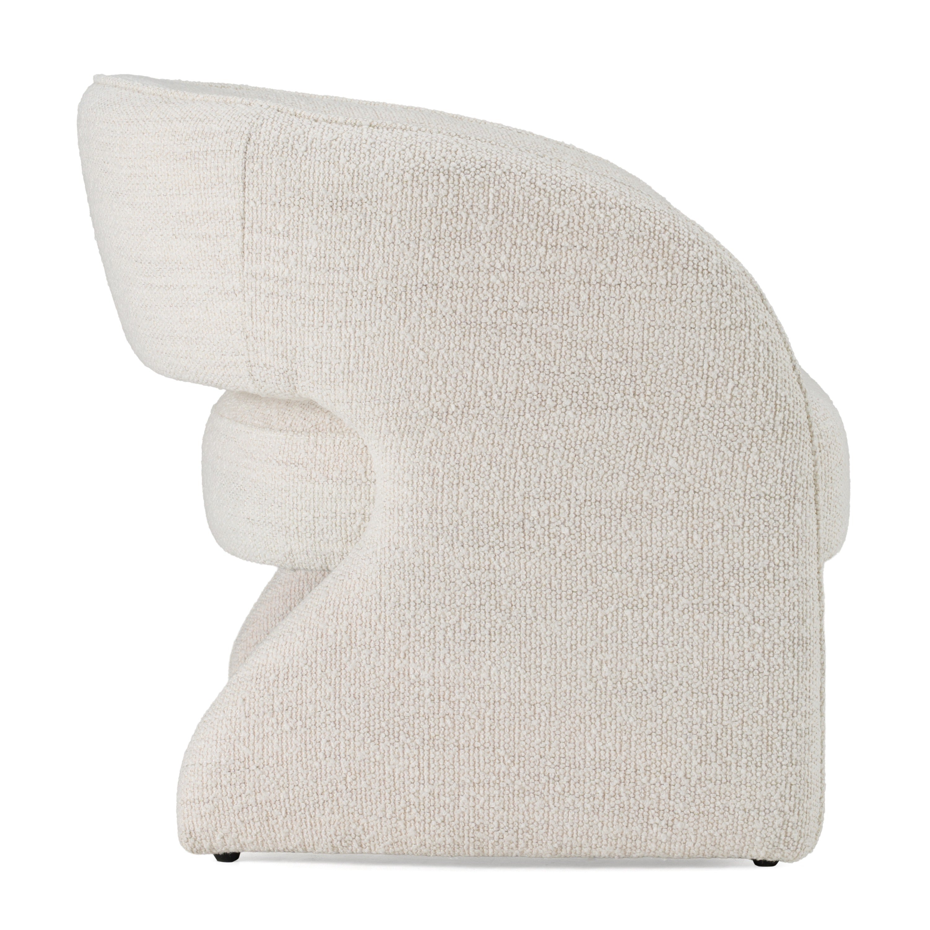 Luby - Modern Cream Fabric Accent Chair - image 4