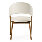 Lucas Mid-Century Cream & Walnut Dining Chair - image 3