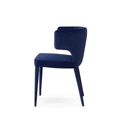 Lucero - Modern Blue Velvet Dining Armchair
