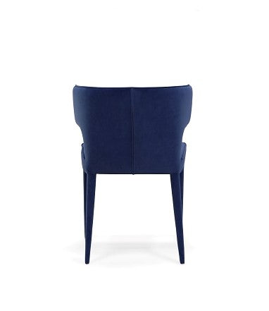 Lucero - Modern Blue Velvet Dining Armchair - image 2
