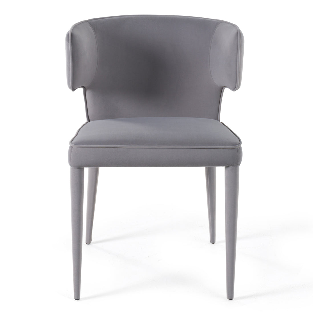 Lucero - Modern Grey Velvet Arm Dining Chair