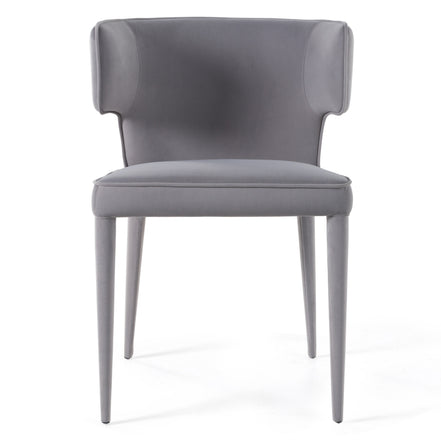 Lucero - Modern Grey Velvet Arm Dining Chair - image 2