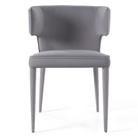 Lucero - Modern Grey Velvet Arm Dining Chair - image 2