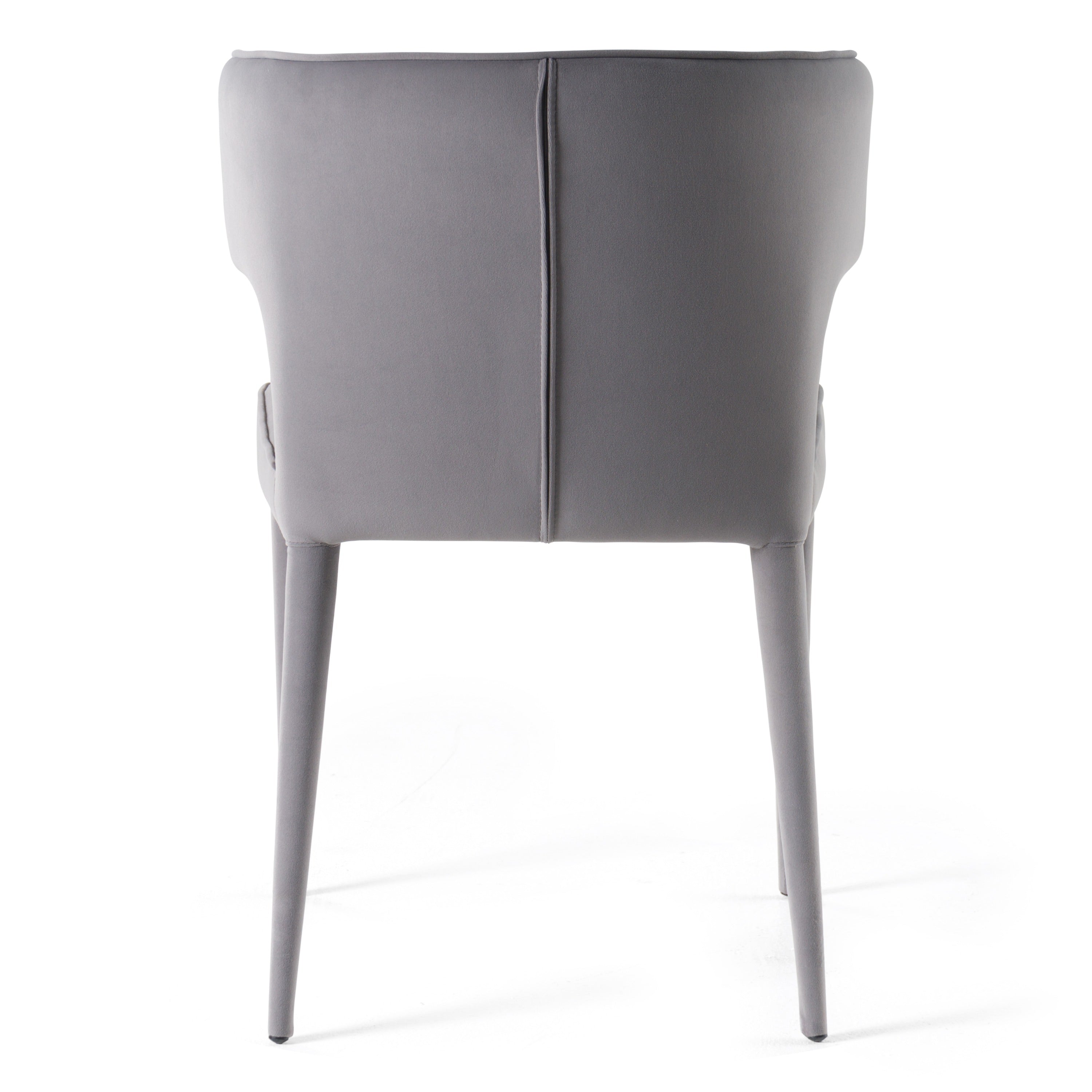 Lucero - Modern Grey Velvet Arm Dining Chair - image 4
