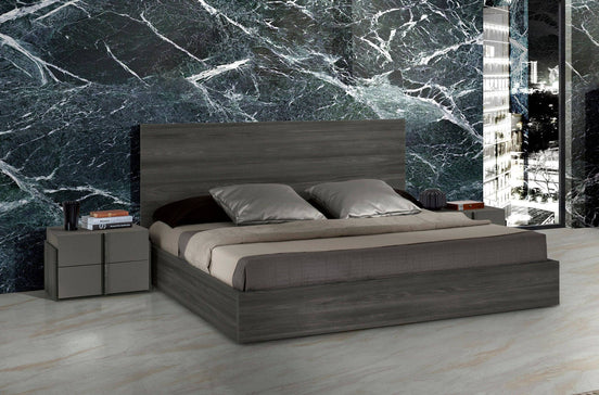 Lucia - Eastern King Italian Modern Matte Grey / Elm Grey Bed - image 2