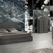 Full Lucia - Italian Modern Matte Grey / Elm Grey Bedroom Set