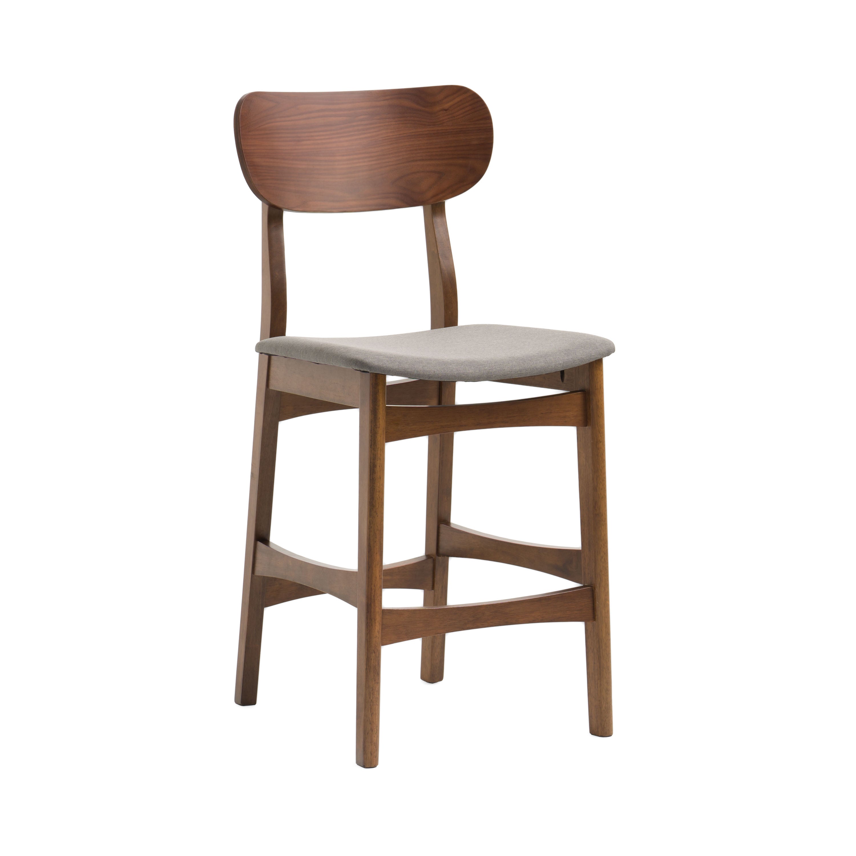 Lynn - Modern Grey & Walnut Counter Chair (Set of 2) - image 2