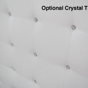 Lyrica - White Leatherette With Crystals Bed - image 3