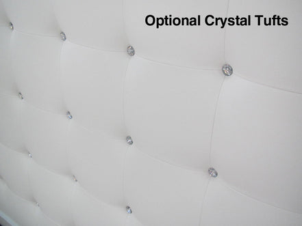 Lyrica - White Leatherette With Crystals Bed - image 3