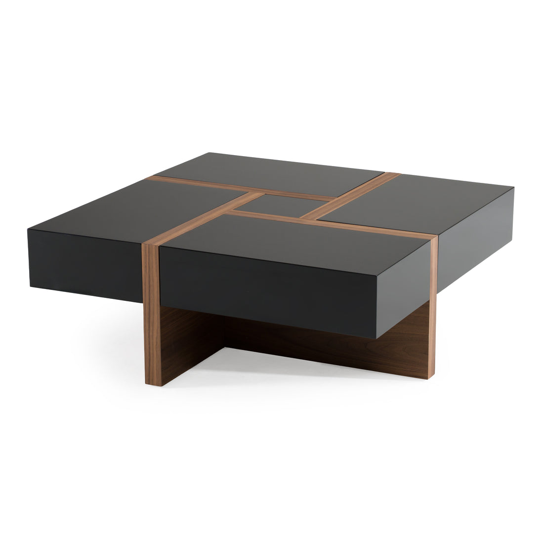Makai Modern Black & Walnut Coffee Table
