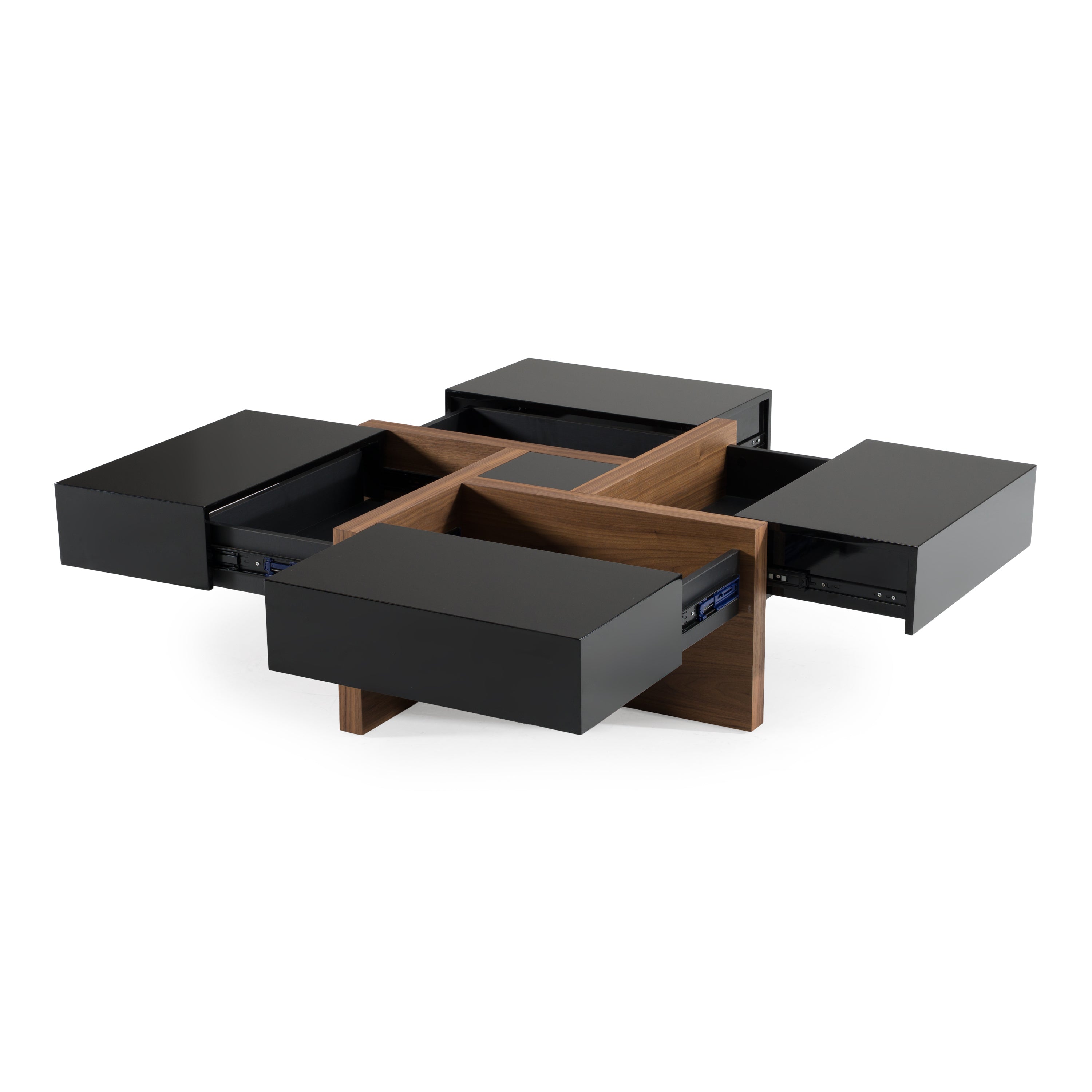 Makai Modern Black & Walnut Coffee Table - image 2