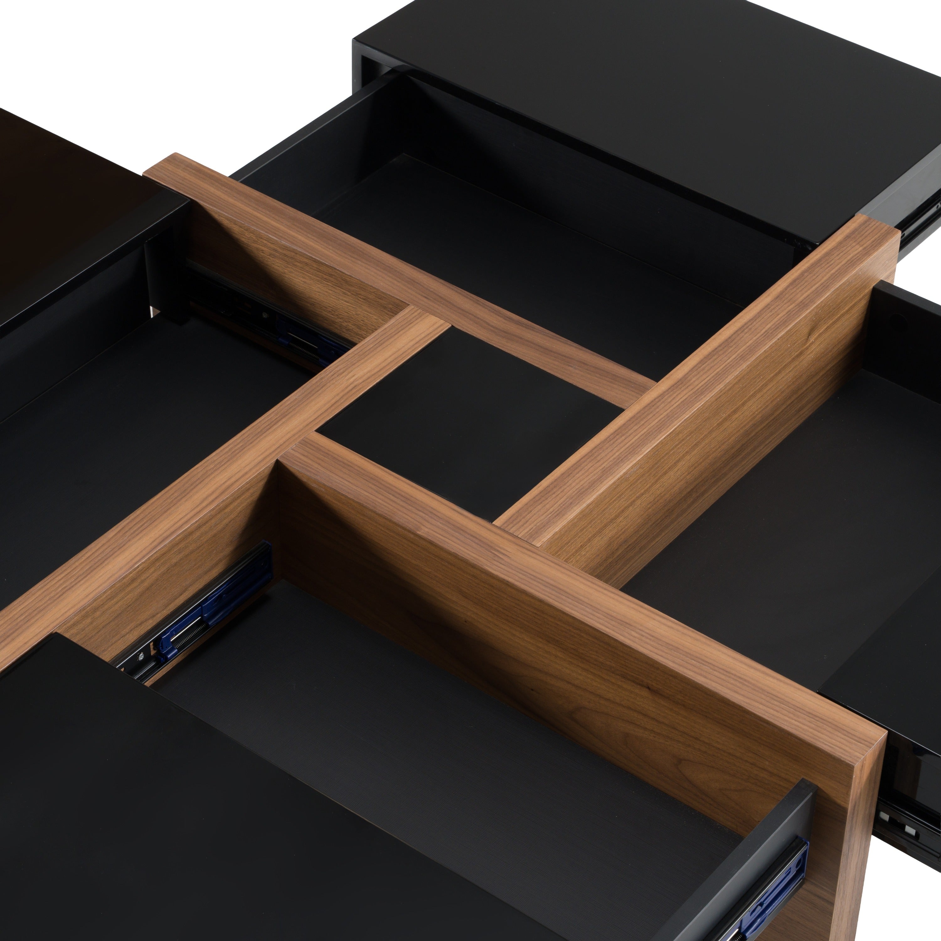 Makai Modern Black & Walnut Coffee Table - image 3