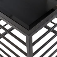 Malvo - Modern Black + Glass End Table