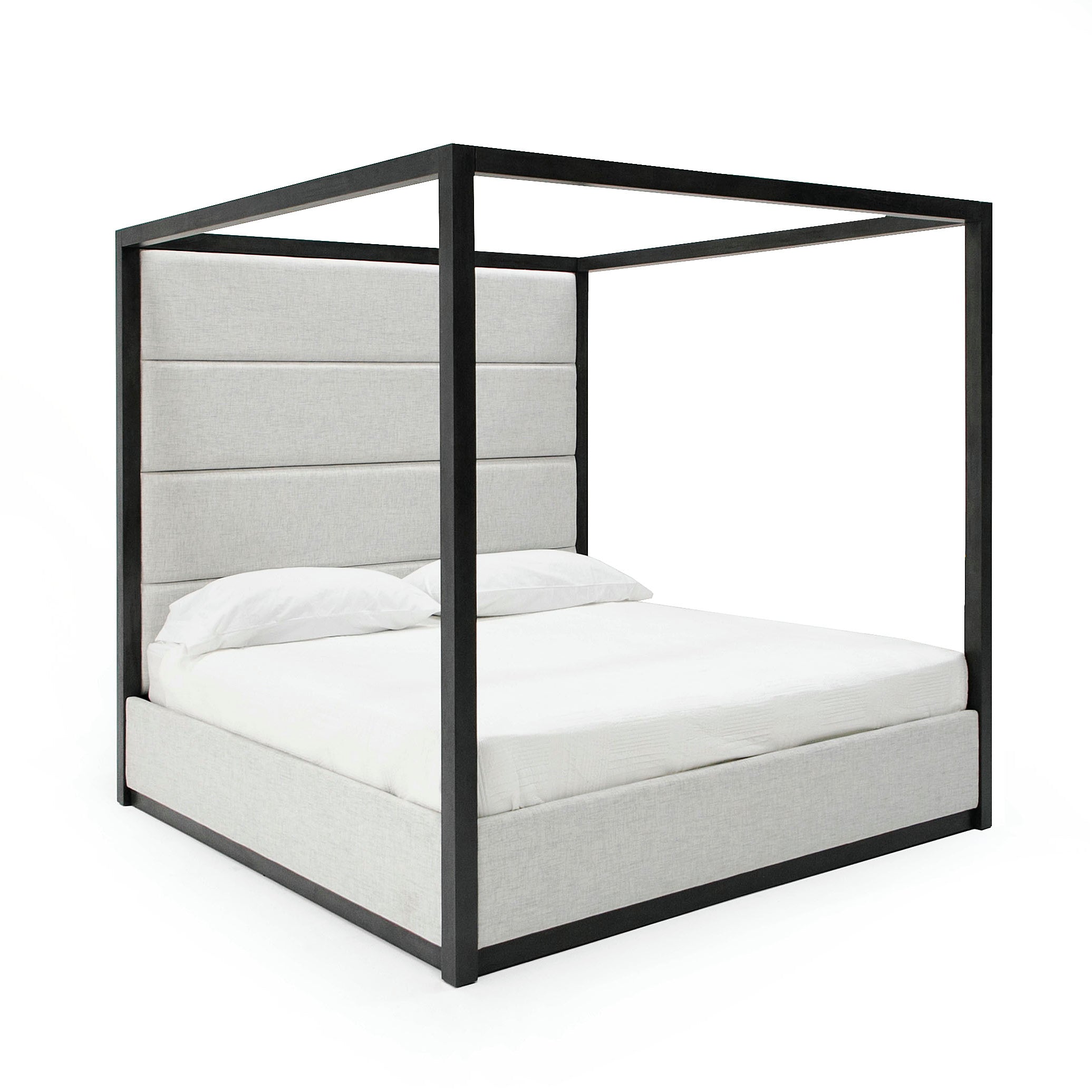 Manhattan- Contemporary Canopy Grey Bedroom Set-queen - image 4