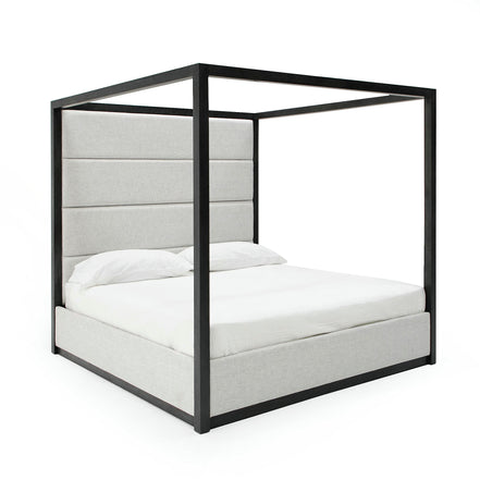 Manhattan- Contemporary Canopy Grey Bedroom Set-queen - image 4