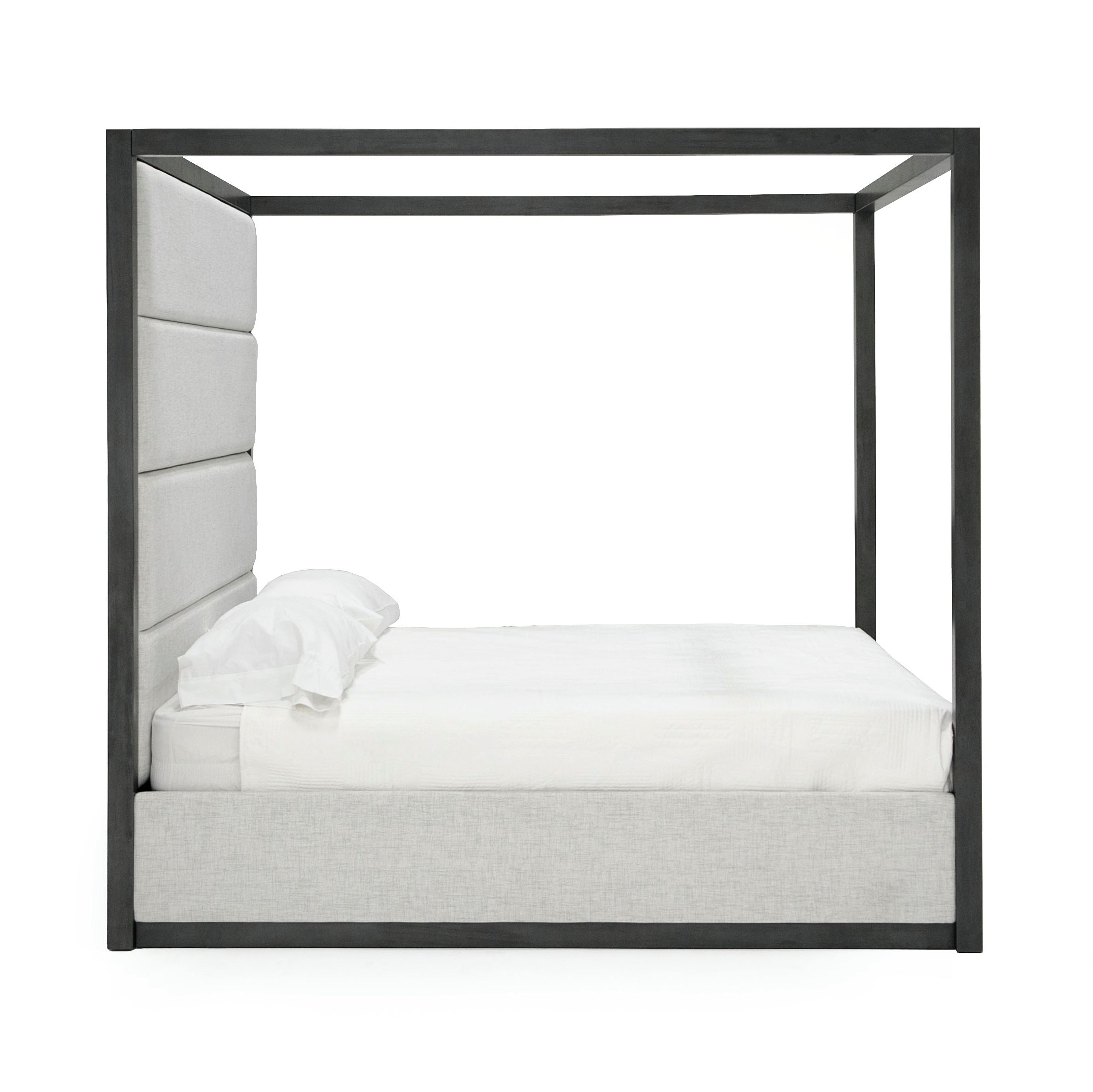 Manhattan- Contemporary Canopy Grey Bedroom Set-queen - image 5