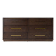Manhattan - Contemporary Brown Oak and Gold Dresser - image 3
