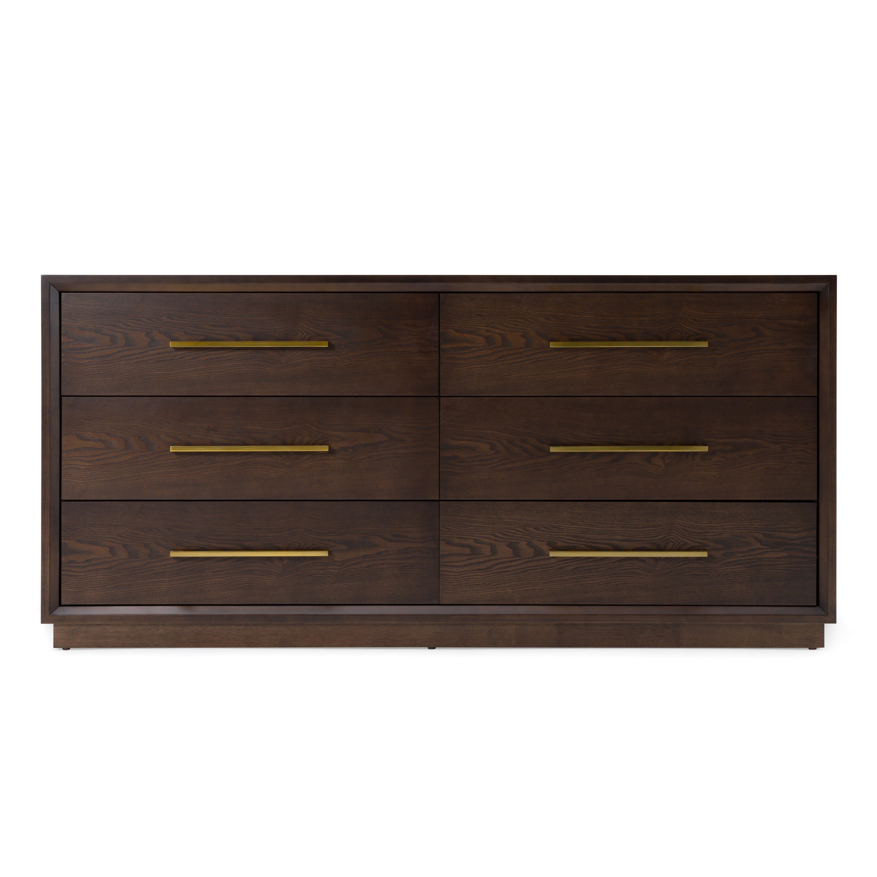 Manhattan - Contemporary Brown Oak and Gold Dresser - image 3