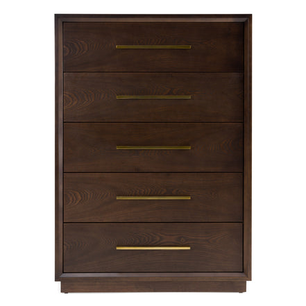 Manhattan - Contemporary Brown Oak and Gold Chest - image 2