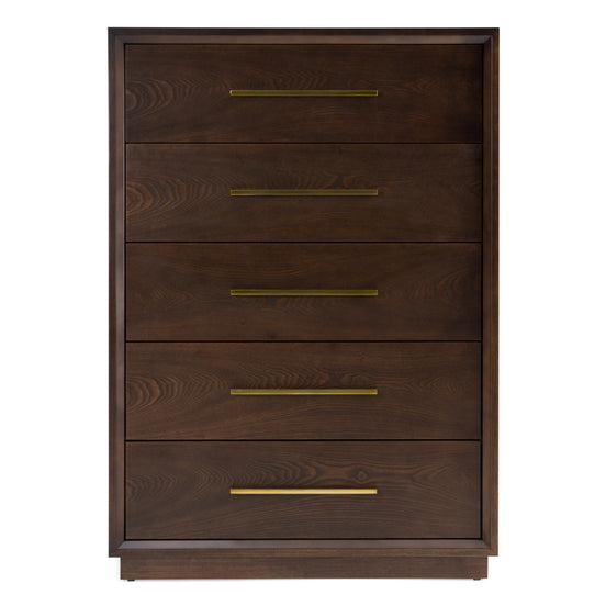 Manhattan - Contemporary Brown Oak and Gold Chest - image 2