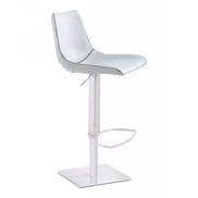 Manning - Modern White Adjustable Bar Stool - image 4