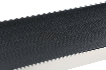 Manston - Modern Black Oak & Stainless Steel Bar Table - image 3