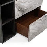 Maranello - Modern Grey Wash & Faux Marble Chest - image 2