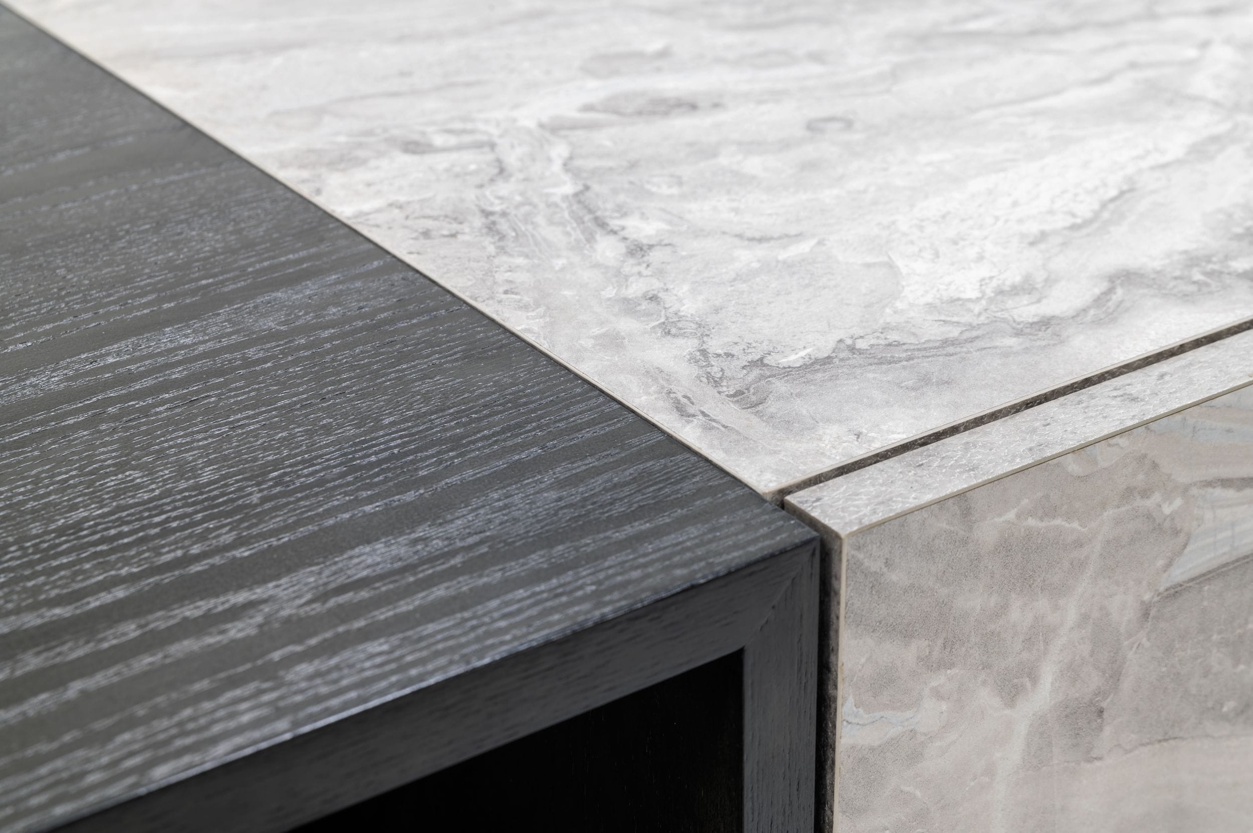 Maranello - Modern Grey Wash & Faux Marble Chest - image 3