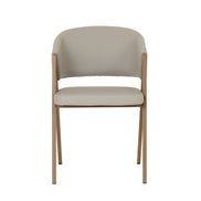 Marcus - Modern Light Grey Vegan Leather Dining Chair (Set of 2)