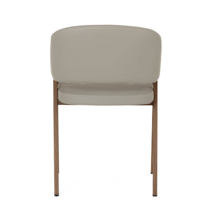Marcus - Modern Light Grey Vegan Leather Dining Chair (Set of 2) - image 3