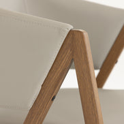 Marcus - Modern Light Grey Vegan Leather Dining Chair (Set of 2) - image 4