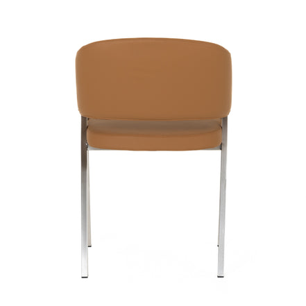 Marcus - Modern Camel Vegan Leather Dining Chair (Set of 2) - image 5