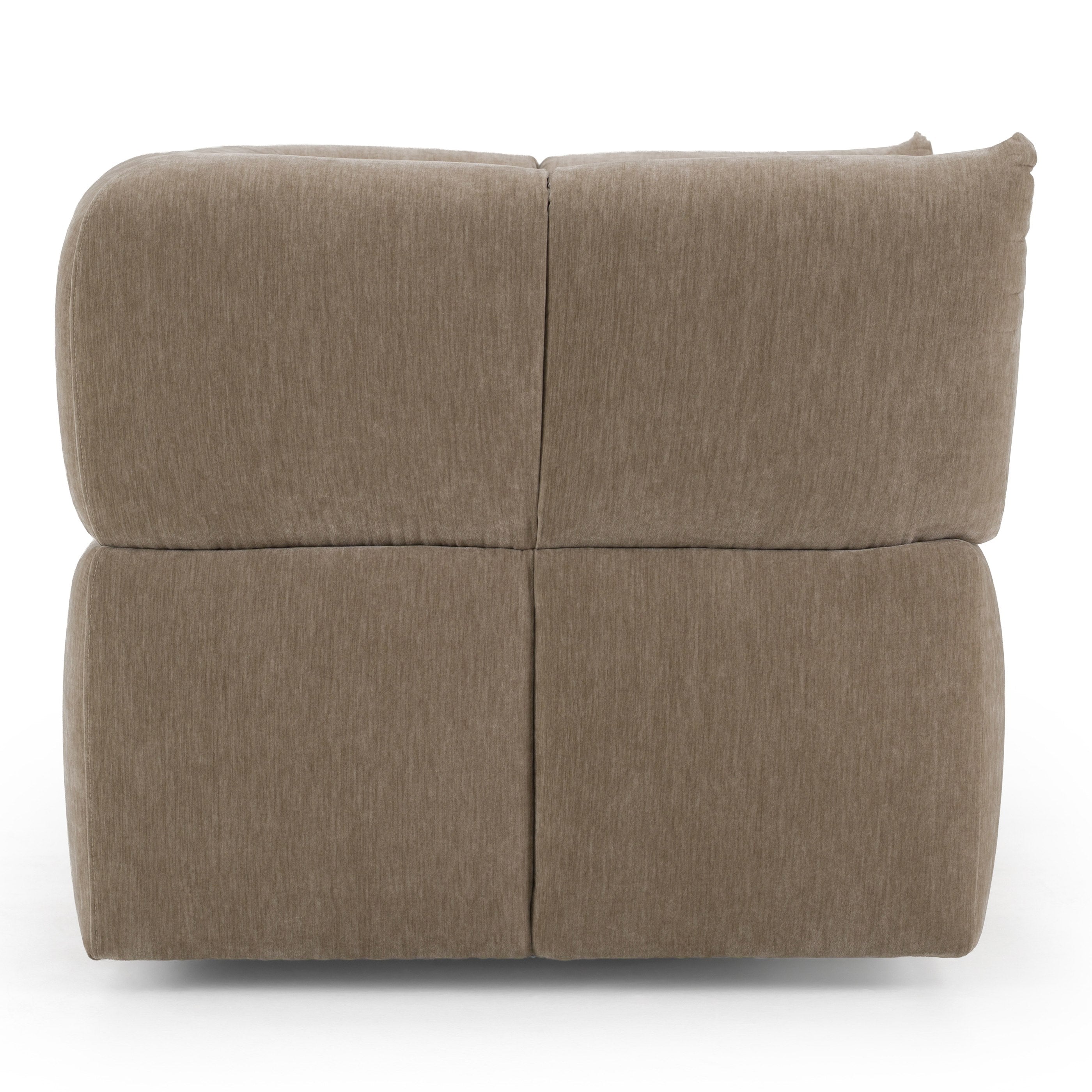 Marisol - Modern Taupe Fabric Swivel Accent Chair - image 4