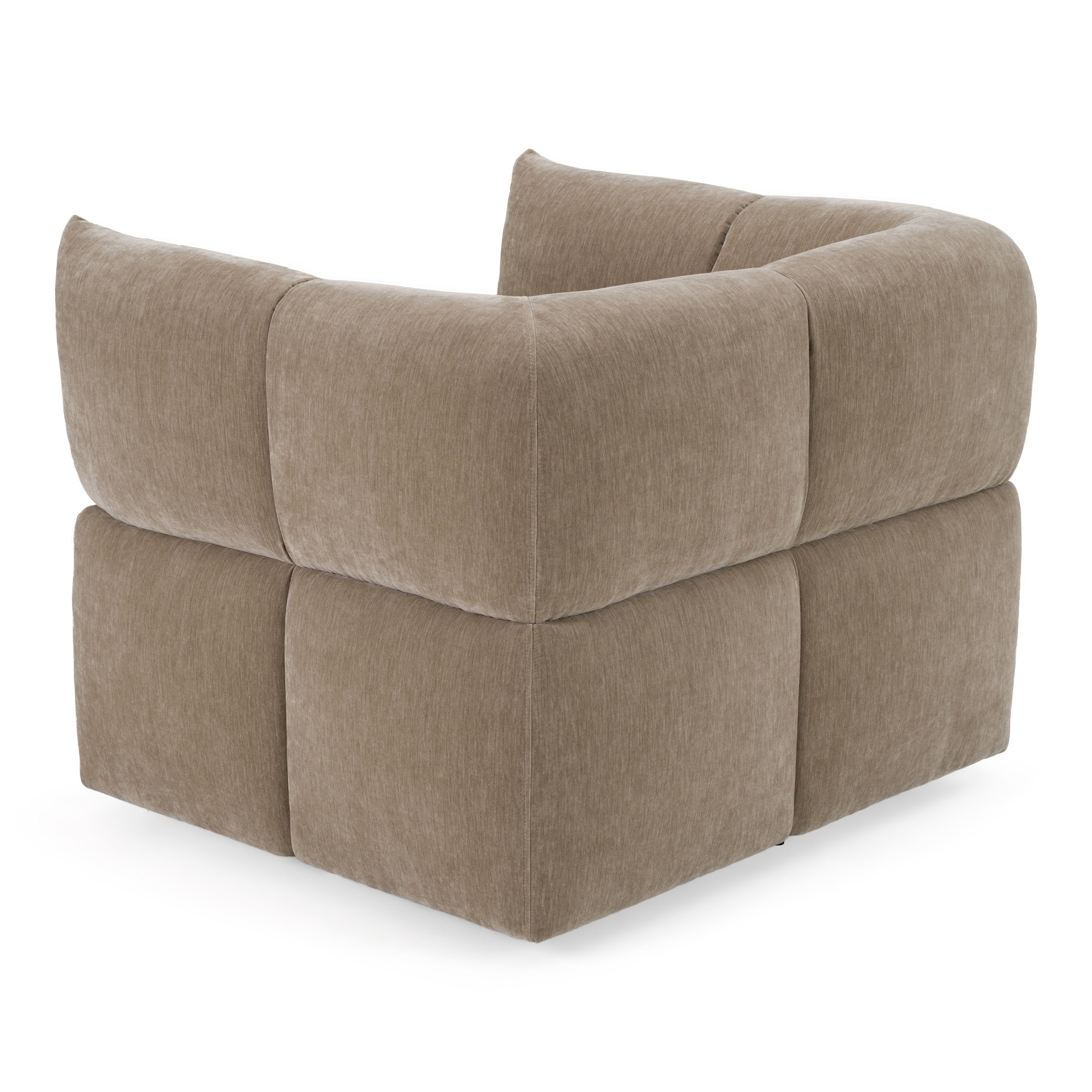 Marisol - Modern Taupe Fabric Swivel Accent Chair - image 5