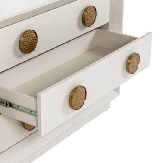 Marjorie - Modern Cream & Brushed Gold Nightstand - image 2