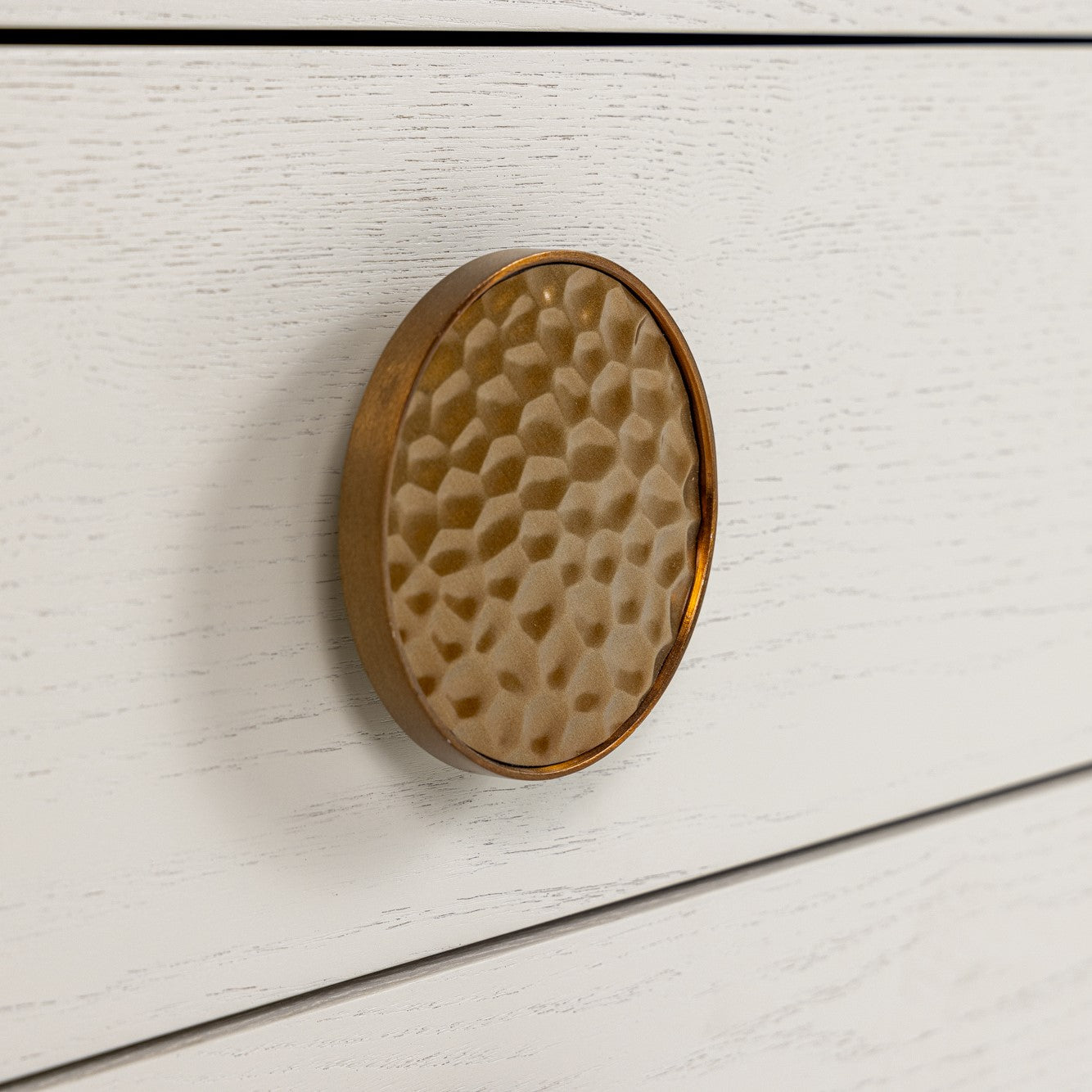 Marjorie - Modern Cream & Brushed Gold Nightstand - image 3
