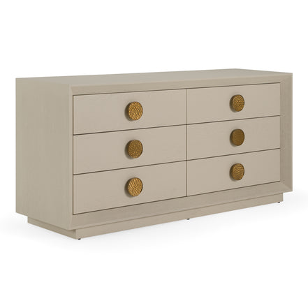 Marjorie - Modern Cream & Brushed Gold Dresser