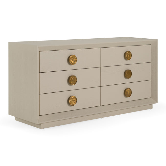 Marjorie - Modern Cream & Brushed Gold Dresser