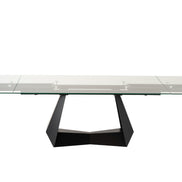 Maroney - Modern Black and Glass Extendable 70.5