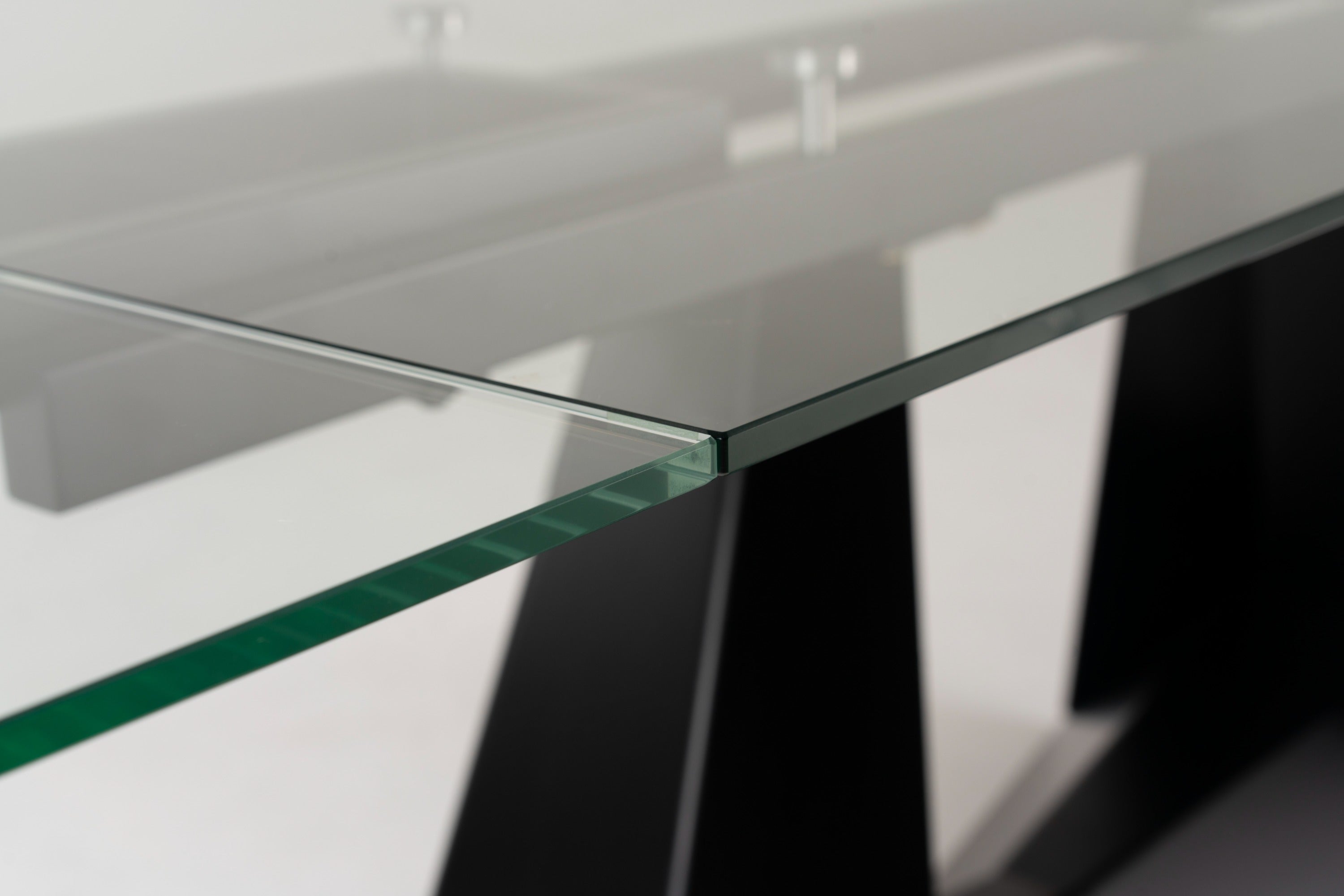 Maroney - Modern Black and Glass Extendable 70.5