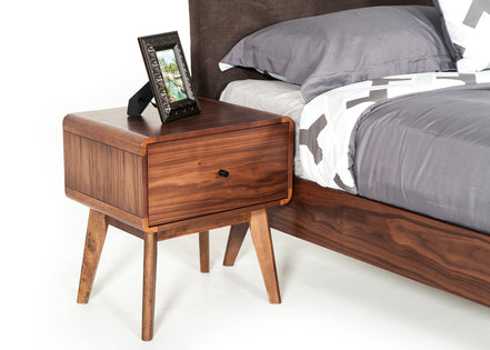 Marshall Mid-Century Modern Walnut Nightstand - image 4