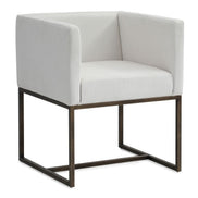 Marty - Modern Off-White & Copper Antique Brass Dining Chair - image 4