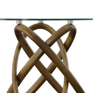 Mason - Modern Glass + Walnut End Table - image 2