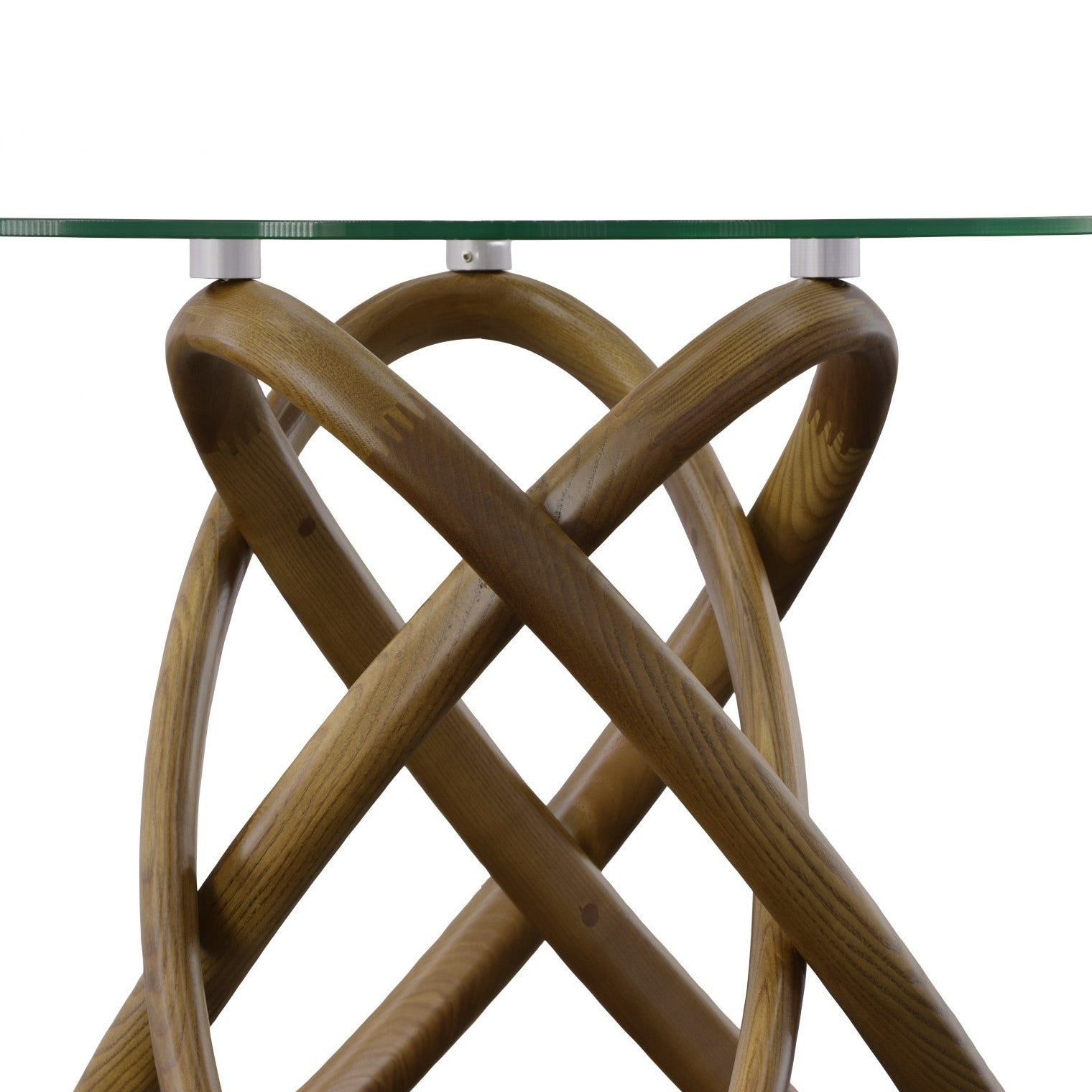 Mason - Modern Glass + Walnut End Table - image 2