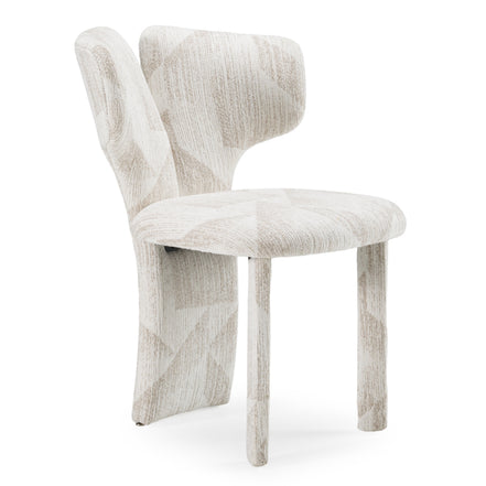 Masuda - Modern Beige Pattern Fabric Dining Chair (Set of 2) - image 2