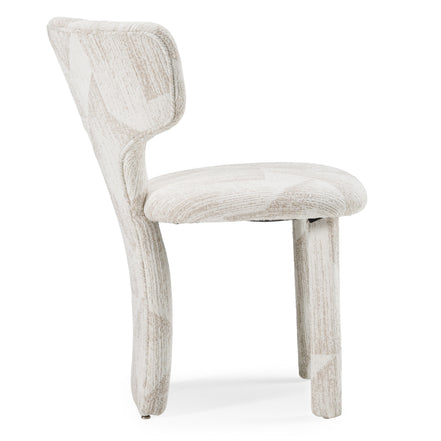 Masuda - Modern Beige Pattern Fabric Dining Chair (Set of 2) - image 4