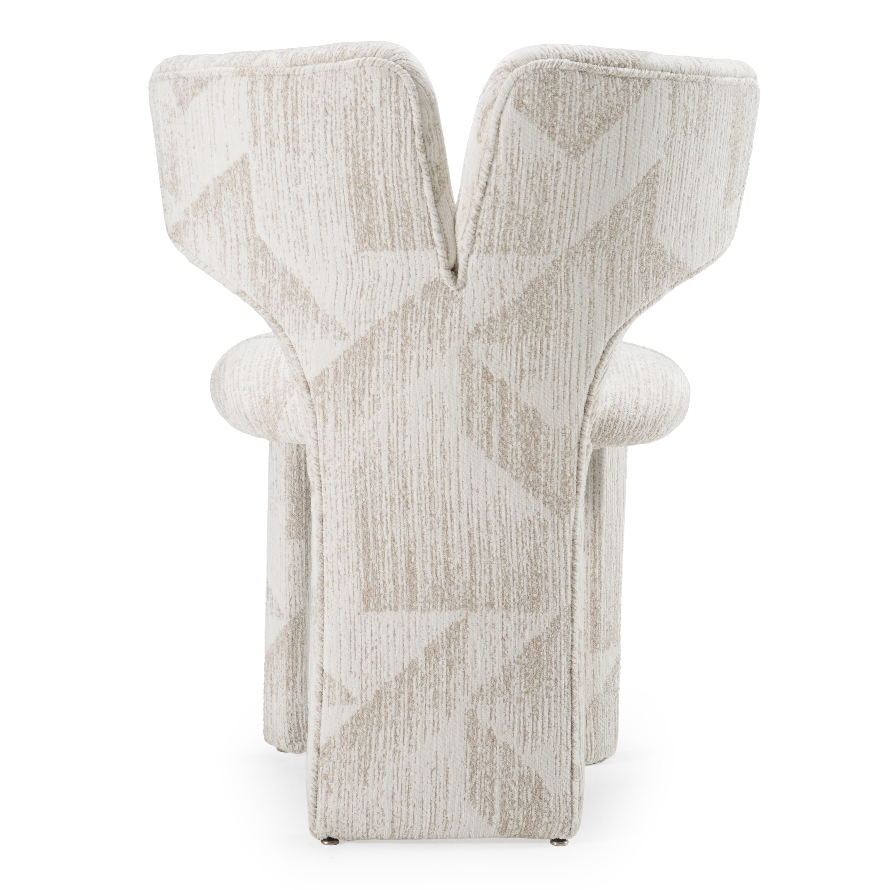 Masuda - Modern Beige Pattern Fabric Dining Chair (Set of 2) - image 5
