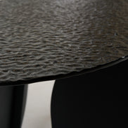 Maxine - Modern Hammered Grey Glass Rectangular Dining Table - image 5