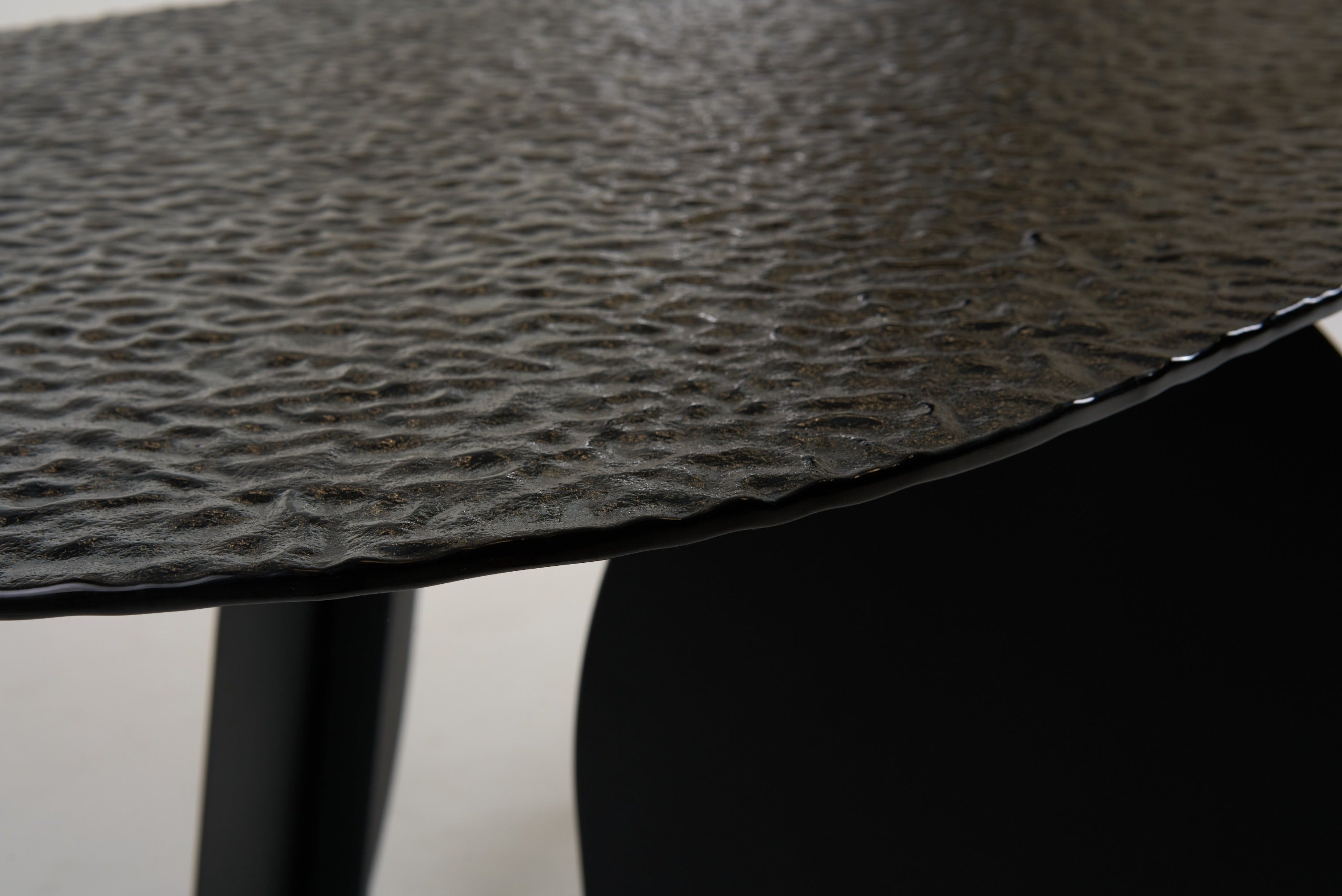 Maxine - Modern Hammered Grey Glass Rectangular Dining Table - image 5