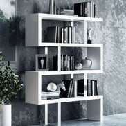 Maze Modern White High Gloss Bookcase